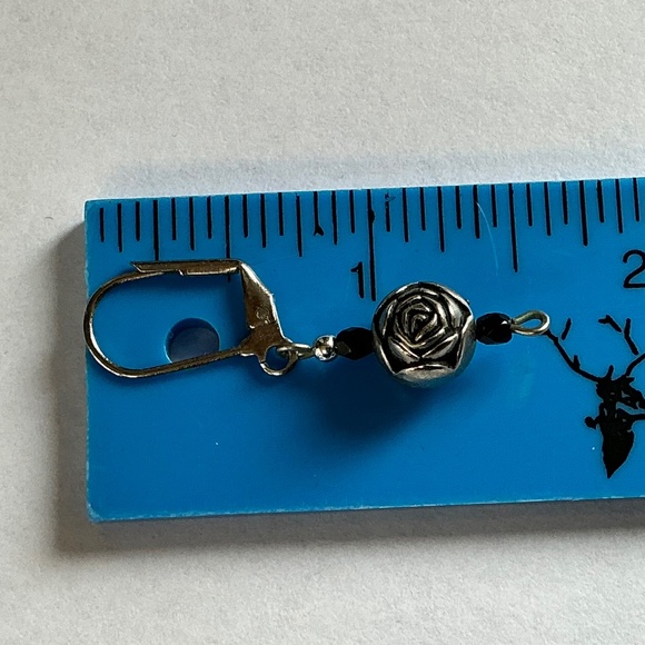 Rosette Dangle Earrings - Picture 3 of 4